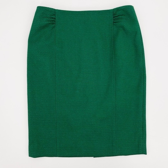 Classiques Entier Textured Green Pencil Skirt - Picture 1 of 9